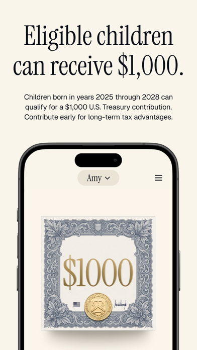 Trump Accounts: Official App screenshot 2