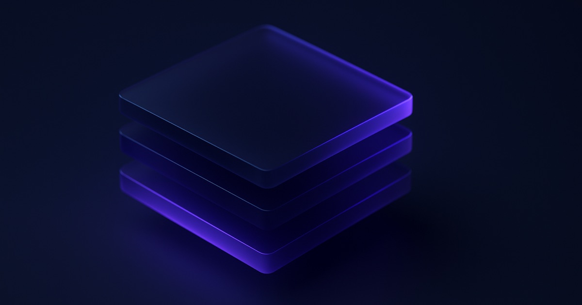Abstract layered visualization of a mobile subscription monetization tool stack on a dark dashboard